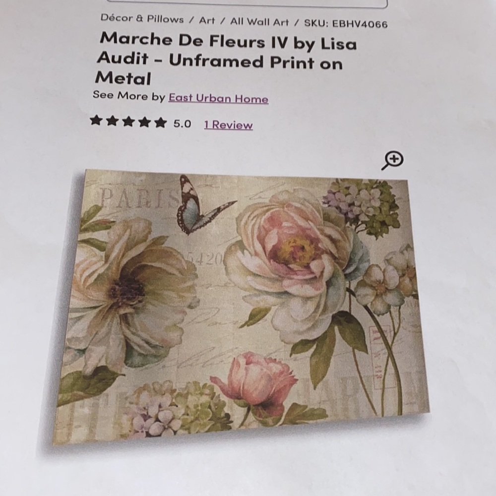 Beautiful Rose& Butterfly Art on Metal - Picture 6 of 13